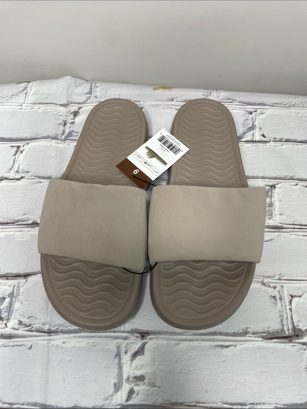 Lazypants Neutral Taupe Slide Sandals